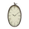 Stratton Home Decor Antique Oval Bird Clock DECOR MODISH