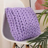 Handmade Knitted Throw Pillows - DECOR MODISH Purple / 15.7x15.7 inches DECOR MODISH Purple / 15.7x15.7 inches