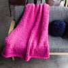 100% Hand Knitted Chunky Acrylic Blanket - DECOR MODISH Pink / 47x71 inches DECOR MODISH Pink / 47x71 inches