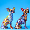 Creative Color Chihuahua Dog Statue: Resin Home Decor - DECOR MODISH