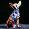 Creative Color Chihuahua Dog Statue: Resin Home Decor - DECOR MODISH