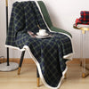 Christmas Printed Plaid Fleece Blanket - DECOR MODISH Green and Blue / 39.37x55.12 in / United States DECOR MODISH Green and Blue / 39.37x55.12 in / United States