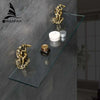 Golden Elegance Bathroom Glass Shelf Set Rustproof - DECOR MODISH