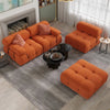 Modish Lusso Velvet L-Shape Sectional Sofa with Ottomans - DECOR MODISH