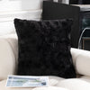 RabbitFur Decor Pillowcase - DECOR MODISH 17.72 x 17.72 in / Black DECOR MODISH 17.72 x 17.72 in / Black