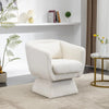 Swivel Comfy Accent Chair, Caramel - DECOR MODISH Ivory / United States DECOR MODISH Ivory / United States