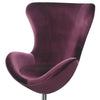 [Flash Sale]Contemporary Accent Chair Egg Lounge Chair with Ottoman Purple[US-W] DECOR MODISH