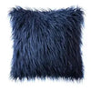 Mongolian Fluffy Faux Fur Decorative Throw Pillows - Set of 2 - DECOR MODISH Navyblue / 20 x 20 / United States DECOR MODISH Navyblue / 20 x 20 / United States
