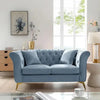 Elegant Velvet Upholstered Sofa Set with Tufted Design and Golden Legs - DECOR MODISH Teal Blue S / United States DECOR MODISH Teal Blue S / United States