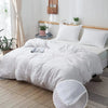 3Pcs 100% Modish Linen Bedding Set - DECOR MODISH White / Queen size 3pcs / United States DECOR MODISH White / Queen size 3pcs / United States