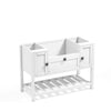 Modish Solid Wood Bathroom Vanity with Soft-Closing Drawers and Open Shelf Storage - DECOR MODISH White DECOR MODISH White