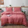 3Pcs 100% Modish Linen Bedding Set - DECOR MODISH Pink / Queen size 3pcs / United States DECOR MODISH Pink / Queen size 3pcs / United States
