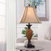 Pineapple Textured Table Lamp - Brown Finish - Beige Fabric Shade - DECOR MODISH United States DECOR MODISH United States