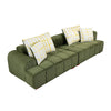 103.9" Modern Corduroy Fabric Comfy Sofa with Rubber Wood Legs, 4 Pillows DECOR MODISH