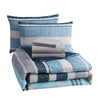 Blue Stripe Modish 7 Piece Comforter Set - DECOR MODISH King / United States DECOR MODISH King / United States