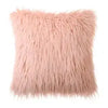 Mongolian Fluffy Faux Fur Decorative Throw Pillows - Set of 2 - DECOR MODISH Peach / 20 x 20 / United States DECOR MODISH Peach / 20 x 20 / United States