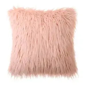 Mongolian Fluffy Faux Fur Decorative Throw Pillows - Set of 2 - DECOR MODISH Teal/white / 20 x 20 / United States DECOR MODISH Teal/white / 20 x 20 / United States