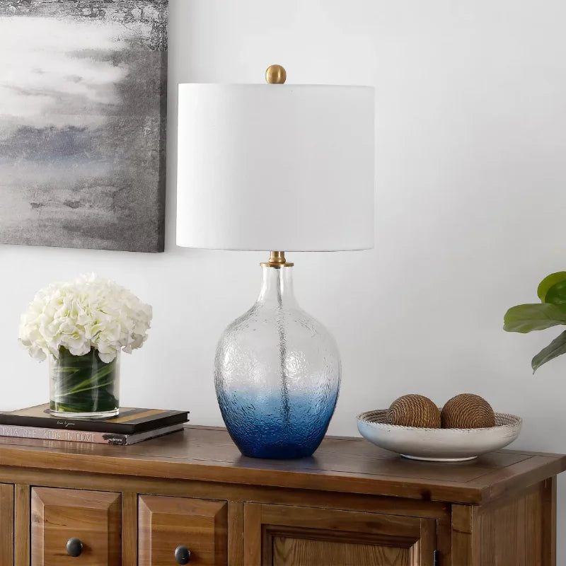 Merla Table Lamp | Blue | Contemporary Modish Glass/Iron Frame - DECOR MODISH United States DECOR MODISH United States