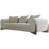Relaxed Modish Living Room Sofa Wood Legs Stretch Recliner - DECOR MODISH