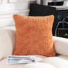 RabbitFur Decor Pillowcase - DECOR MODISH 17.72 x 17.72 in / Orange DECOR MODISH 17.72 x 17.72 in / Orange