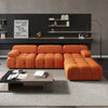 Modish Lusso Velvet L-Shape Sectional Sofa with Ottomans - DECOR MODISH