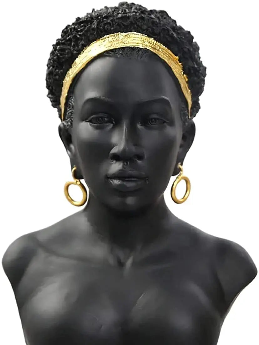 Resilient Grace: Hand Painted African Lady Bust - DECOR MODISH A-2 DECOR MODISH A-2