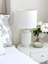 My Texas House 21" Hob-Nail Ceramic Table Lamp - DECOR MODISH White / United States DECOR MODISH White / United States