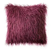 Mongolian Fluffy Faux Fur Decorative Throw Pillows - Set of 2 - DECOR MODISH Burgundy / 20 x 20 / United States DECOR MODISH Burgundy / 20 x 20 / United States