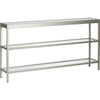55" Wide Rectangular Console Table in Satin Nickel, Entryway Table, Accent Table for Living Room, Hallway DECOR MODISH