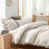 100% Linen 3Pcs Bedding Set - Natural Flax Breathable - DECOR MODISH White / Queen size 3pcs DECOR MODISH White / Queen size 3pcs
