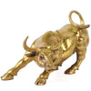 100% Brass Bull Wall Street Cattle Sculpture Copper Cow Statue VIEW DECOR