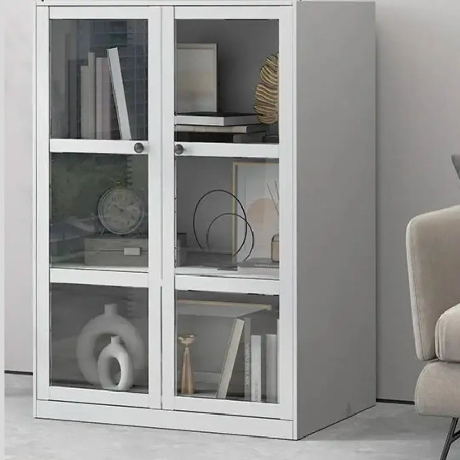 OEIN Metal Display Bookcase - Modish Style - DECOR MODISH White 76.7717 × 31.4961  × 15.748 inches DECOR MODISH White 76.7717 × 31.4961  × 15.748 inches