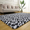 LOCHAS Leopard Print Shaggy Carpet - DECOR MODISH 35"x59" / Black/White DECOR MODISH 35"x59" / Black/White