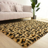 LOCHAS Leopard Print Shaggy Carpet - DECOR MODISH 35"x59" / Black/Yellow DECOR MODISH 35"x59" / Black/Yellow