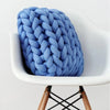 Handmade Knitted Throw Pillows - DECOR MODISH Blue / 15.7x15.7 inches DECOR MODISH Blue / 15.7x15.7 inches