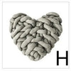 DUNXDECO Heart Pillow Knots Cushion - DECOR MODISH H / 11 x 10.6 in DECOR MODISH H / 11 x 10.6 in