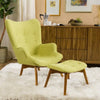 Wide Tufted Lounge Chair and Ottoman - DECOR MODISH