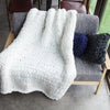 100% Hand Knitted Chunky Acrylic Blanket - DECOR MODISH White / 47x71 inches DECOR MODISH White / 47x71 inches