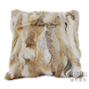 Chinchilla Chic: Handmade Rabbit Fur Cushion Cover - DECOR MODISH 18 x 18 in / Yellow DECOR MODISH 18 x 18 in / Yellow