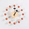 Quiet Round Ball Wood 3D Wall Clock - DECOR MODISH Orange DECOR MODISH Orange