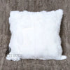 Chinchilla Chic: Handmade Rabbit Fur Cushion Cover - DECOR MODISH 18 x 18 in / White DECOR MODISH 18 x 18 in / White