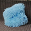 Soft Colorful Mongolia Lamb Fur Cushion Cover - DECOR MODISH 19.69x 19.69 in / light blue DECOR MODISH 19.69x 19.69 in / light blue