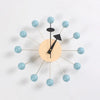Quiet Round Ball Wood 3D Wall Clock - DECOR MODISH light blue DECOR MODISH light blue