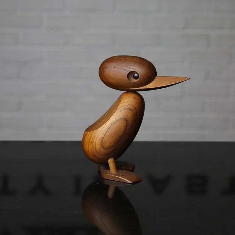 Mum & Baby Teak Wood Duck Sculptures - DECOR MODISH