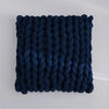 Handmade Knitted Throw Pillows - DECOR MODISH Dark Blue / 15.7x15.7 inches DECOR MODISH Dark Blue / 15.7x15.7 inches