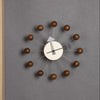 Quiet Round Ball Wood 3D Wall Clock - DECOR MODISH Walnut wood DECOR MODISH Walnut wood