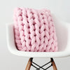 Handmade Knitted Throw Pillows - DECOR MODISH Pink / 15.7x15.7 inches DECOR MODISH Pink / 15.7x15.7 inches