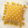 Solid Cushion Cover Floral Tassels Square Pillow Cover - DECOR MODISH Star Tassles DECOR MODISH Star Tassles