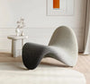 Scandinavian Designer Lazy Susan Casual Recliner Ins Tongue Sofa Chair - DECOR MODISH Black with white DECOR MODISH Black with white