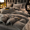 Luxury Milk Fleece Supper Ultra-thick Duvet Cover Bedding Sets - DECOR MODISH Gray / Full size 4 pcs DECOR MODISH Gray / Full size 4 pcs